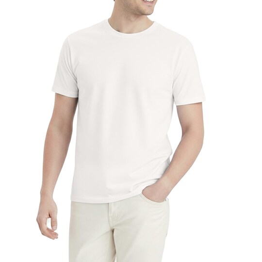 Hanes; Hanes Perfect-T Blank T-Shirt, Crewneck Short Sleeve Basic Plain Tee; Category:Adult; Image:1